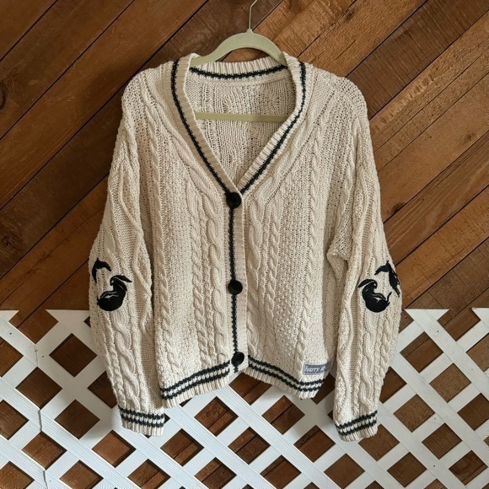 Love on Tour inspired Harry Styles embroidered bunnies cardigan size Medium
